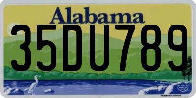 AL license plate 35DU789