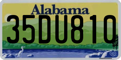 AL license plate 35DU810