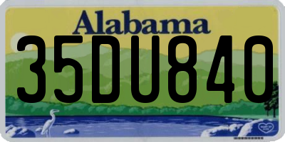 AL license plate 35DU840