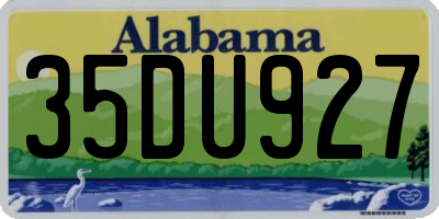 AL license plate 35DU927