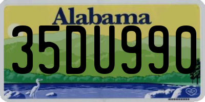 AL license plate 35DU990