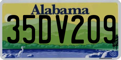AL license plate 35DV209