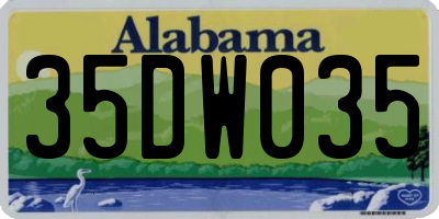 AL license plate 35DW035