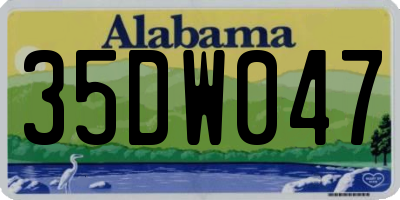 AL license plate 35DW047