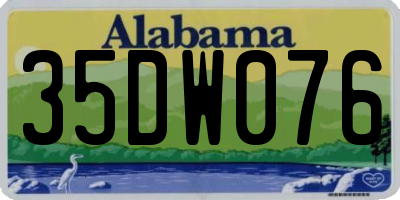 AL license plate 35DW076