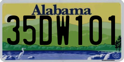 AL license plate 35DW101