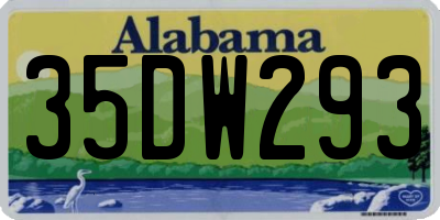 AL license plate 35DW293