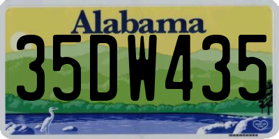 AL license plate 35DW435