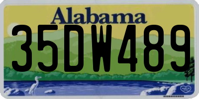 AL license plate 35DW489