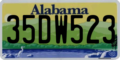 AL license plate 35DW523
