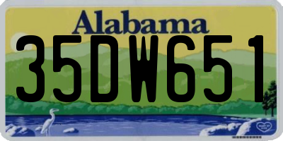 AL license plate 35DW651