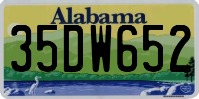 AL license plate 35DW652