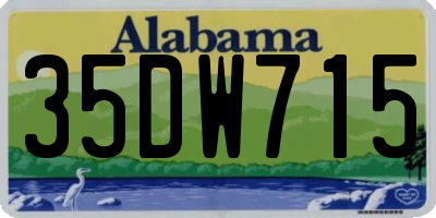AL license plate 35DW715