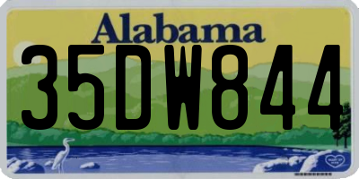 AL license plate 35DW844