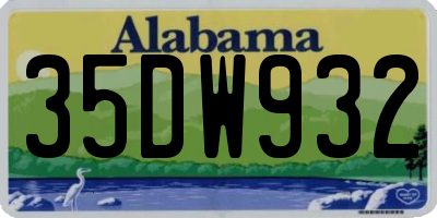 AL license plate 35DW932