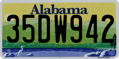 AL license plate 35DW942