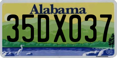 AL license plate 35DX037