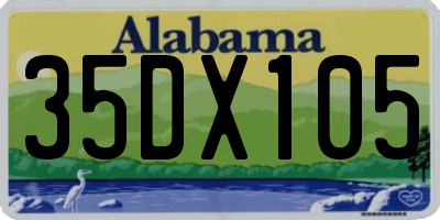 AL license plate 35DX105