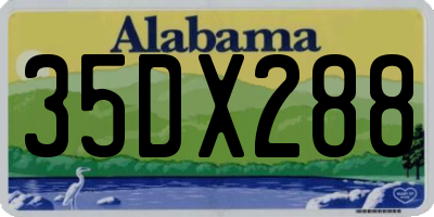 AL license plate 35DX288