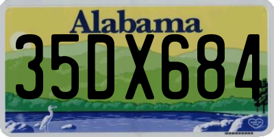 AL license plate 35DX684