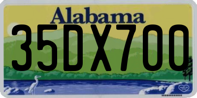 AL license plate 35DX700