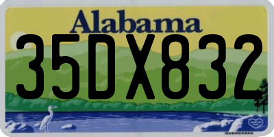 AL license plate 35DX832