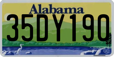 AL license plate 35DY190