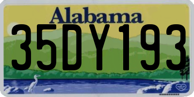 AL license plate 35DY193