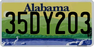 AL license plate 35DY203