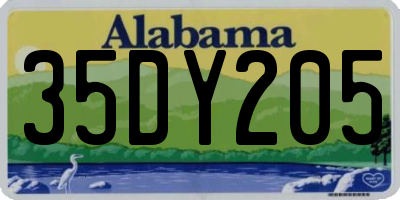AL license plate 35DY205