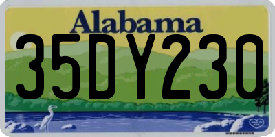 AL license plate 35DY230
