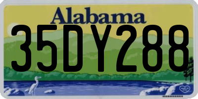 AL license plate 35DY288