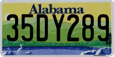AL license plate 35DY289