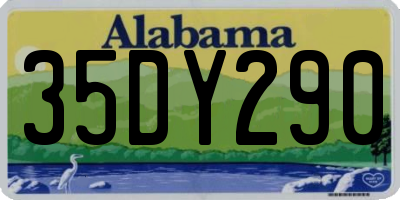 AL license plate 35DY290