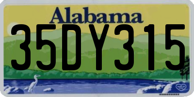 AL license plate 35DY315