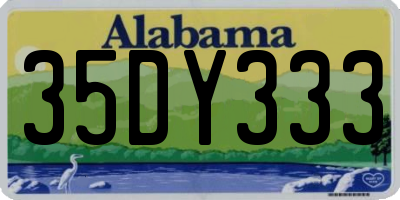 AL license plate 35DY333