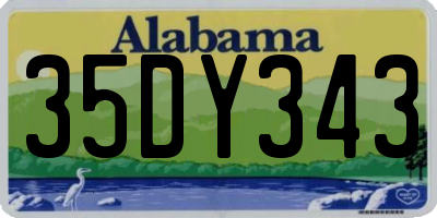 AL license plate 35DY343
