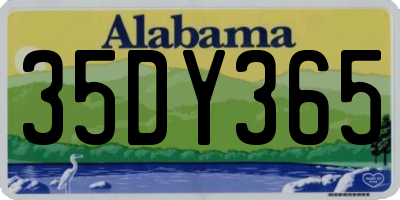 AL license plate 35DY365