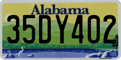AL license plate 35DY402