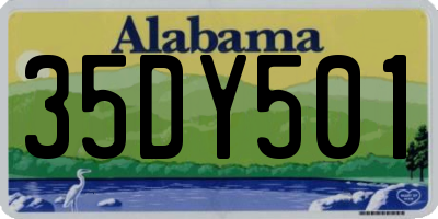 AL license plate 35DY501