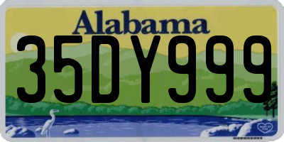 AL license plate 35DY999