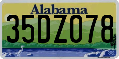 AL license plate 35DZ078