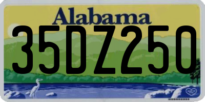 AL license plate 35DZ250