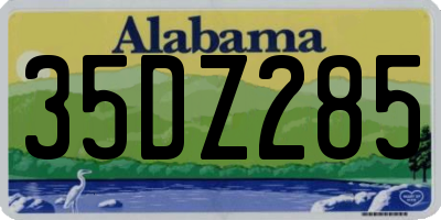 AL license plate 35DZ285
