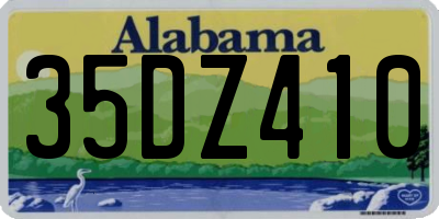 AL license plate 35DZ410