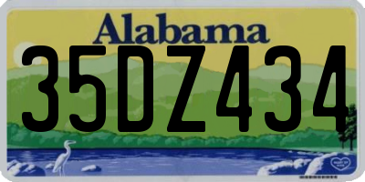 AL license plate 35DZ434