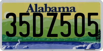 AL license plate 35DZ505