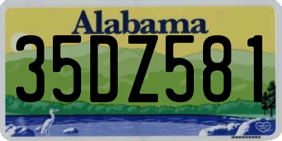 AL license plate 35DZ581