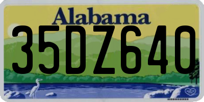 AL license plate 35DZ640