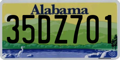 AL license plate 35DZ701